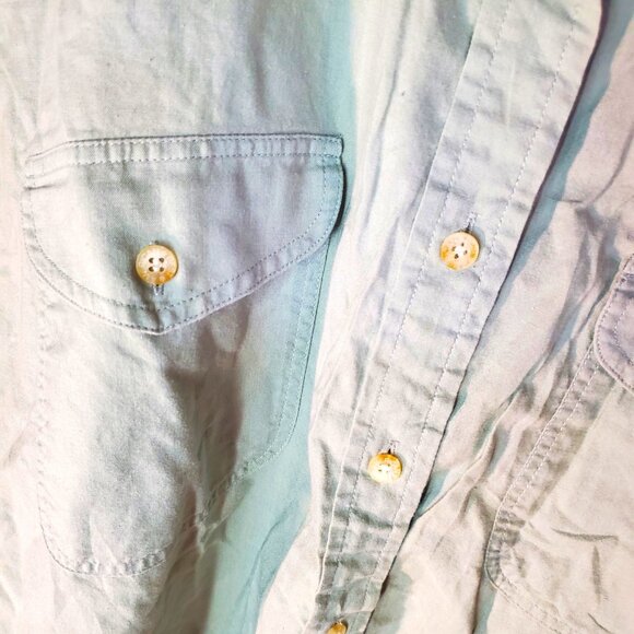 Sage Green Button Down shirt size M - Picture 3 of 4